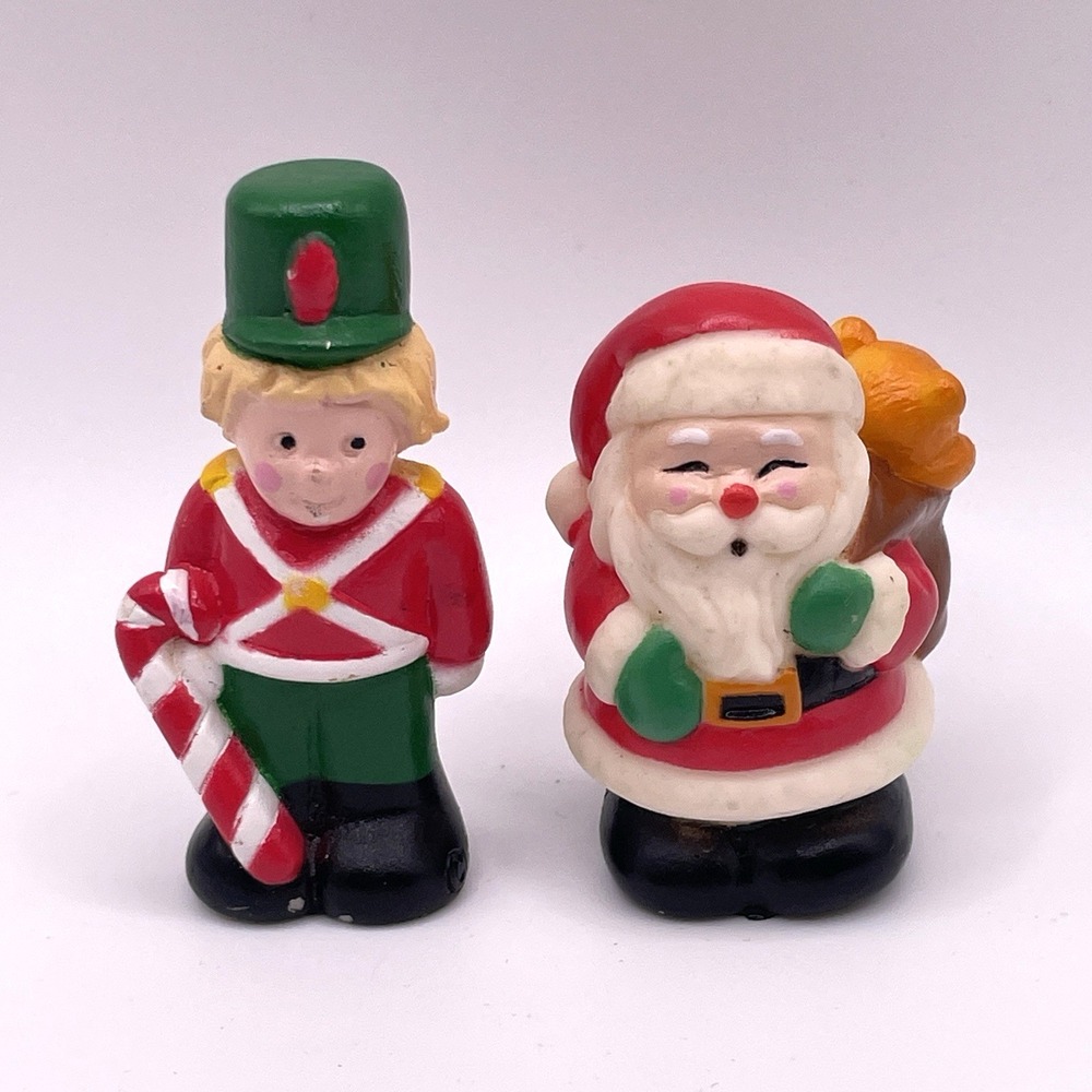 VTG 1984 R Dakin Santa Nutcracker Christmas Pencil Toppers Lot of 2 Hong Kong